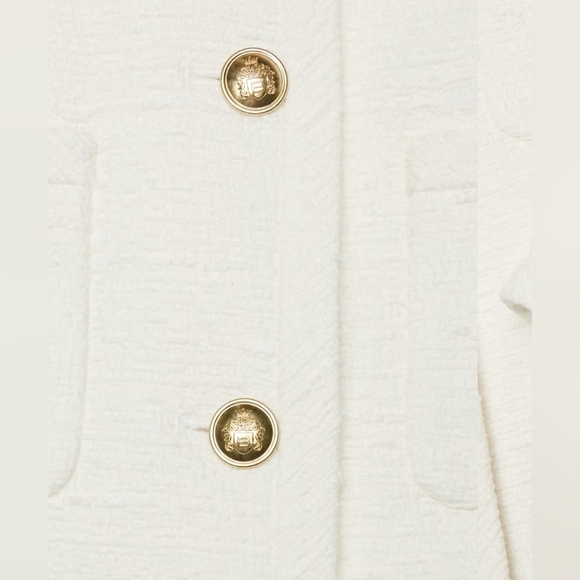 Aritzia Babaton Celebration Tweed Jacket White Quiet Luxury Preppy Workwear 2XS - Picture 8 of 12